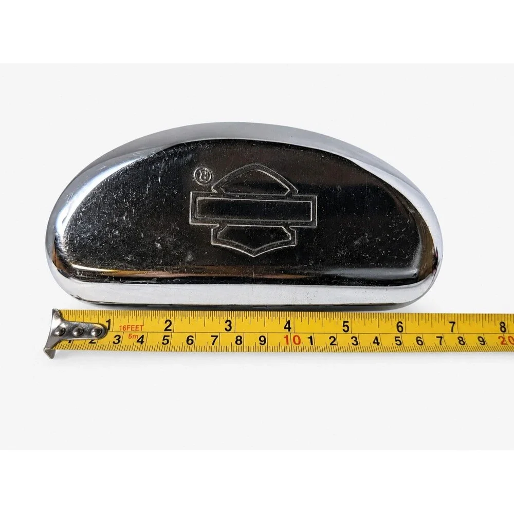 Harley-Davidson Chrome Hard Eyeglass Sunglasses Case Silver Black Pre-Owned